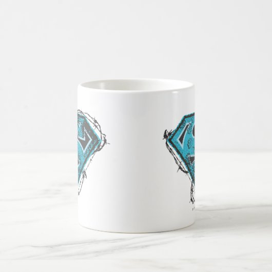 Supergirl Logo Barbed Wire and Flowers Kaffeetasse (Mittel)