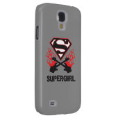 Supergirl Logo Black Flaming Gitarren Case-Mate Samsung Galaxy Hülle (Rückseite/rechts)