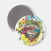 Supergirl-Logo Magnet (Vorderseite/Rückseite)