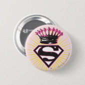 Supergirl-Logo mit Krone Button (Vorne & Hinten)