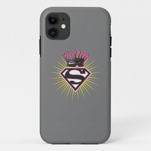 Supergirl-Logo mit Krone Case-Mate iPhone Hülle (Rückseite)