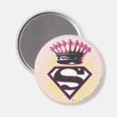 Supergirl-Logo mit Krone Magnet (Vorderseite/Rückseite)