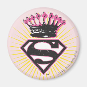 Supergirl-Logo mit Krone Magnet