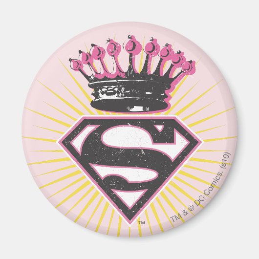 Supergirl-Logo mit Krone Magnet (Vorne)