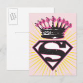 Supergirl-Logo mit Krone Postkarte (Vorne/Hinten)