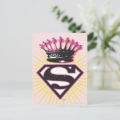 Supergirl-Logo mit Krone Postkarte (Stehend Vorderseite)