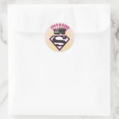 Supergirl-Logo mit Krone Runder Aufkleber (Tasche)