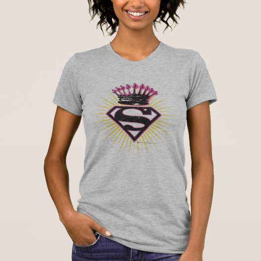 Supergirl-Logo mit Krone T-Shirt (Vorderseite)