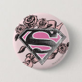 Supergirl-Logo mit Rose Button (Vorderseite)