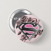 Supergirl-Logo mit Rose Button (Vorne & Hinten)