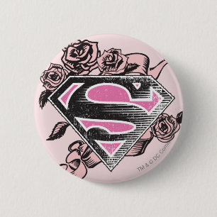 Supergirl-Logo mit Rose Button