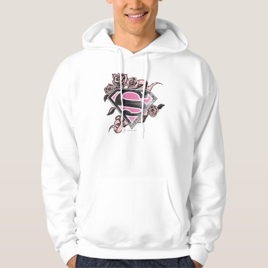 Supergirl-Logo mit Rose Hoodie (Vorderseite)