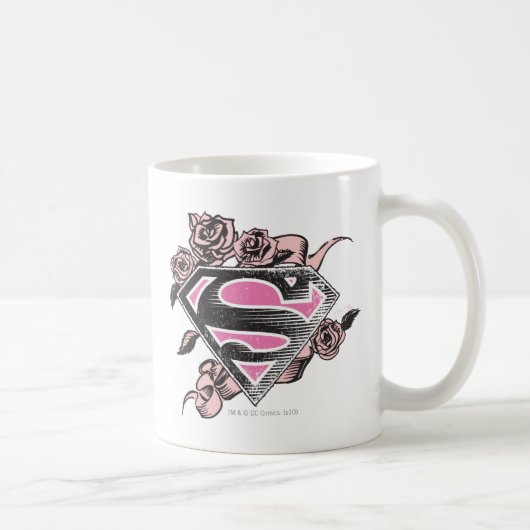 Supergirl-Logo mit Rose Kaffeetasse (Rechts)