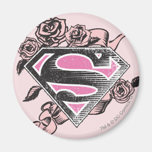 Supergirl-Logo mit Rose Magnet