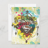 Supergirl-Logo Postkarte (Vorne/Hinten)