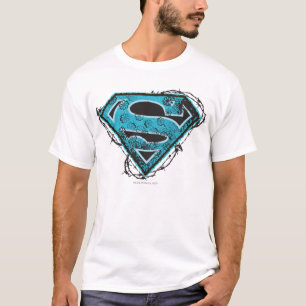 Supergirl-Logo-Stacheldraht und Blume T-Shirt
