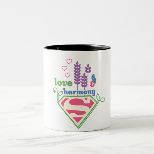 Supergirl Love & Harmony Zweifarbige Tasse (Mittel)