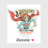 Supergirl macht alles besser als du aufkleber (Blatt)