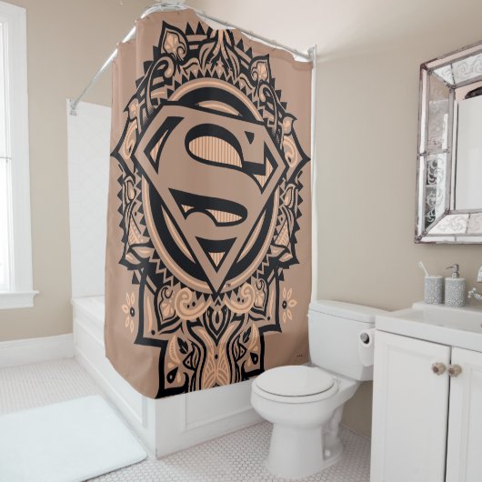 Supergirl Mandala Graphic Duschvorhang (Beispiel)
