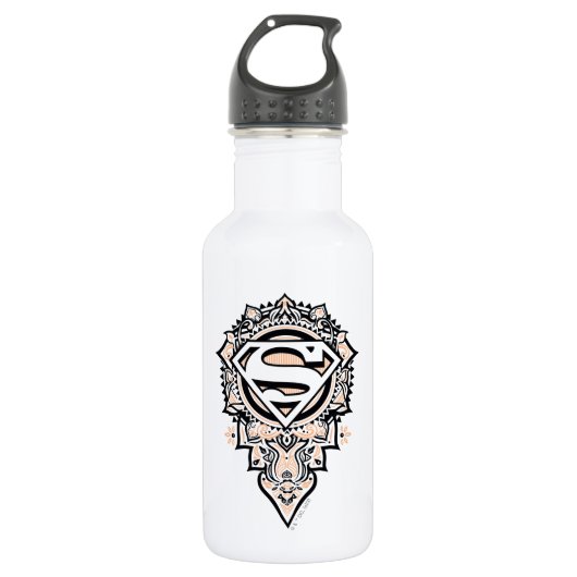Supergirl Mandala Graphic Edelstahlflasche (Vorderseite)