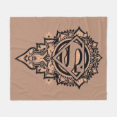 Supergirl Mandala Graphic Fleecedecke (Vorderseite (Horizontal))