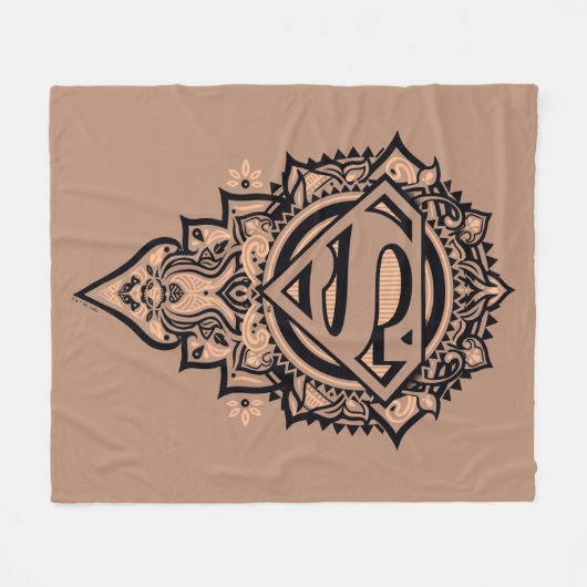 Supergirl Mandala Graphic Fleecedecke (Vorderseite (Horizontal))