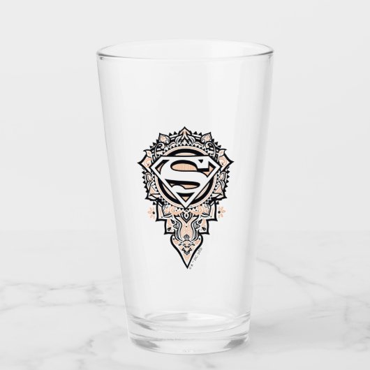 Supergirl Mandala Graphic Glas (Vorderseite)