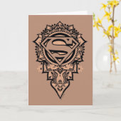 Supergirl Mandala Graphic Karte (Gelbe Blume)