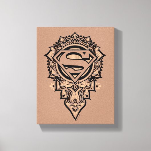 Supergirl Mandala Graphic Leinwanddruck (Vorderseite)