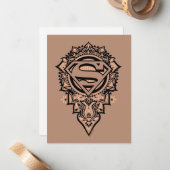 Supergirl Mandala Graphic Mitteilungskarte (Vorderseite/Rückseite Beispiel)