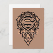 Supergirl Mandala Graphic Mitteilungskarte (Vorne/Hinten)