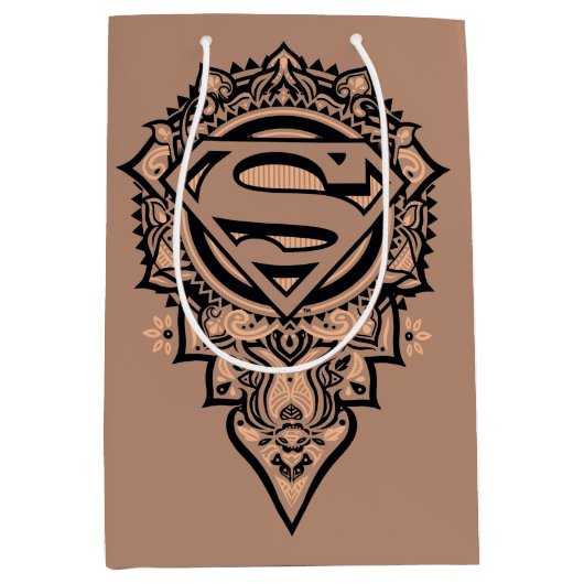 Supergirl Mandala Graphic Mittlere Geschenktüte (Vorderseite)