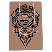 Supergirl Mandala Graphic Mittlere Geschenktüte (Rückseite)