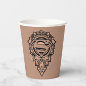 Supergirl Mandala Graphic Pappbecher (Vorderseite)