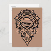 Supergirl Mandala Graphic Postkarte (Vorne/Hinten)