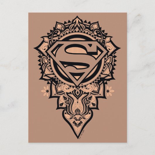 Supergirl Mandala Graphic Postkarte (Vorderseite)
