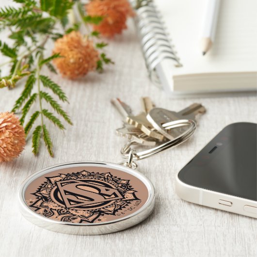 Supergirl Mandala Graphic Schlüsselanhänger (Seite)