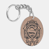 Supergirl Mandala Graphic Schlüsselanhänger (Vorderseite links)