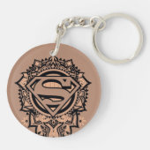 Supergirl Mandala Graphic Schlüsselanhänger (Rückseite)