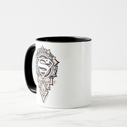 Supergirl Mandala Graphic Tasse (Vorderseite Links)