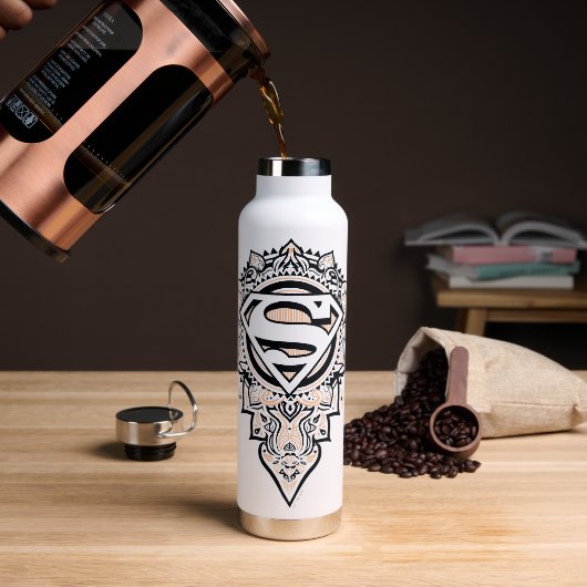 Supergirl Mandala Graphic Trinkflasche (Kaffee)