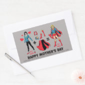 Supergirl | Meine Mama = Mein Held Rechteckiger Aufkleber (Umschlag)
