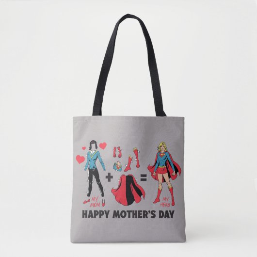 Supergirl | Meine Mama = Mein Held Tasche (Vorderseite)