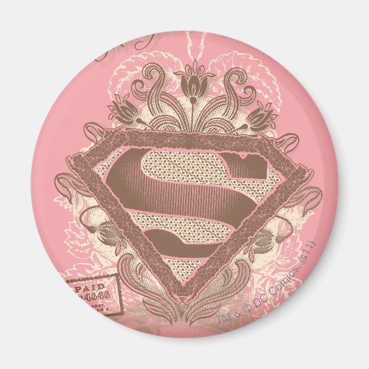 Supergirl Metropolis Ballett rosa Magnet (Vorne)