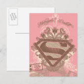 Supergirl Metropolis Ballett rosa Postkarte (Vorne/Hinten)
