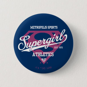 Supergirl Metropolis Sportathletik Grafik Button