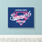 Supergirl Metropolis Sportathletik Grafik Leinwanddruck (Insitu (Holzboden))