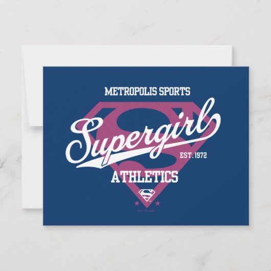 Supergirl Metropolis Sportathletik Grafik Mitteilungskarte (Vorderseite)