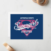 Supergirl Metropolis Sportathletik Grafik Mitteilungskarte (Vorderseite/Rückseite Beispiel)