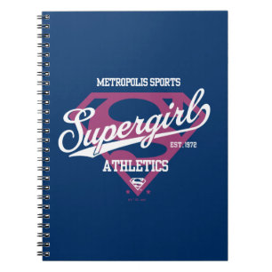 Supergirl Metropolis Sportathletik Grafik Notizblock